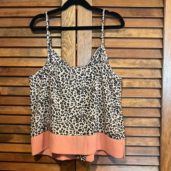 Leopard print summer button down tank - Picture 4 of 5
